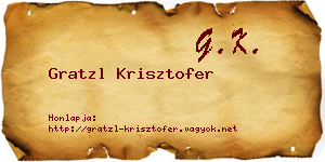 Gratzl Krisztofer névjegykártya