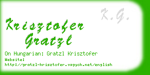 krisztofer gratzl business card